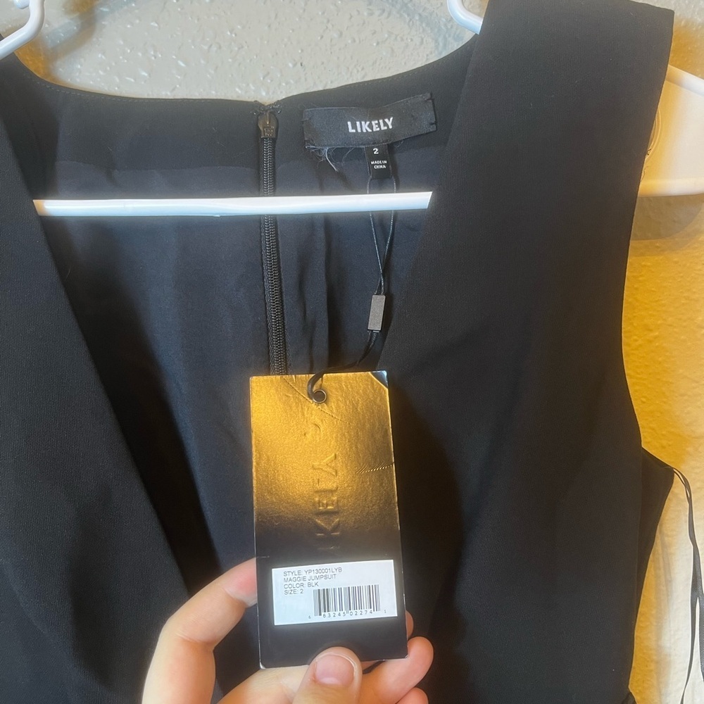 NWT LIKELY Maggie Jumpsuit Black Party Cocktail Sleeveless Elegant Sexy Size 2 - Picture 9 of 11